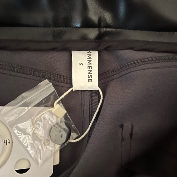 Commense-High waisted Faux Leather pants , Size Small, currently on website NWT - Picture 10 of 11